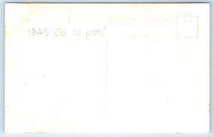 RPPC BIG BEAR LAKE, CA ~ Valley Market STREET SCENE Gas c1940s Frasher Postcard