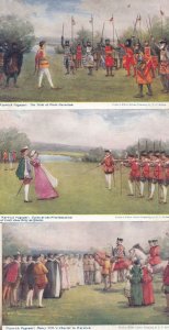 Warwick Pageant incl Lady Jane Grey Henry VIII 3x Antique Postcard s