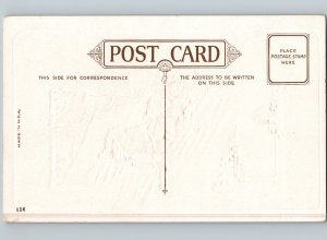 c1915 Cute Kids Children Sledding Merry Christmas Embossed Postcard