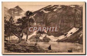 Old Postcard Luchon Lake d & # 39Espingo To Top Lac d & # 39oo