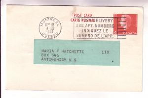 Canada Postal Stationery, Elizabeth II 4 Cent Red, BBM Survey Reminder for Ra...