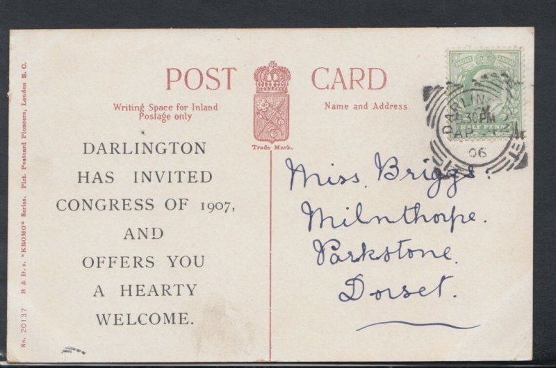 Durham Postcard - North Lodge Park, Darlington        RS10019