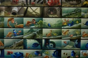 Finding Nemo Underwater Sewer Concept Art by Ralph Eggleston Pixar Postcard