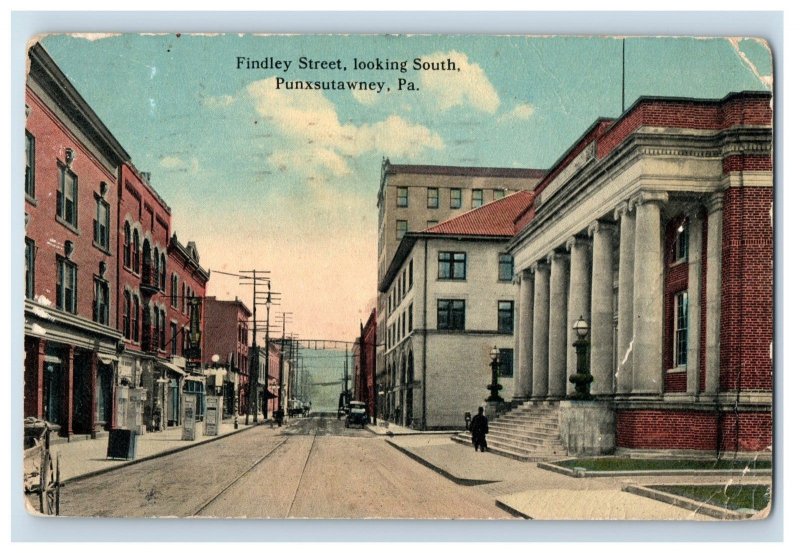 C. 1910 Findley Street Punxsutawney. PA. Postcard P222E