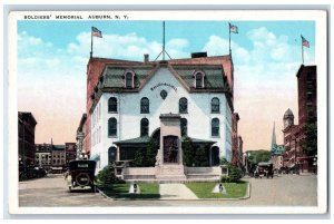 c1920's Soldiers Memorial Scene Auburn New York NY Unposted Postcard