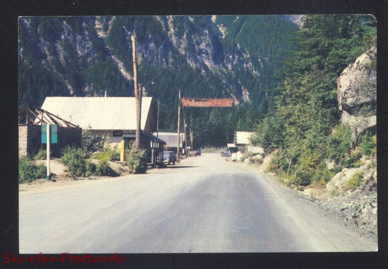 HYDER ALASKA DOWNTOWN STREET SCENE US CANADIAN BORDER POSTCARD