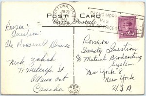 c1940s Ottawa, Canada National Memorial Chateau Laurier Hotel Castle Spires A356