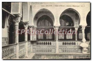 Postcard Old Algiers Palais D'Hiver Moorish Gallery