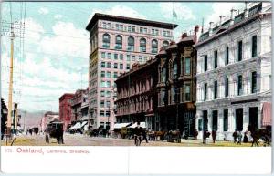 OAKLAND, CA California  BROADWAY STREET SCENE   c1910s  Weidner   Postcard
