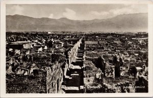 Pompei Italy Veduta Panoramic View Unused Bromofoto RPPC Postcard E79