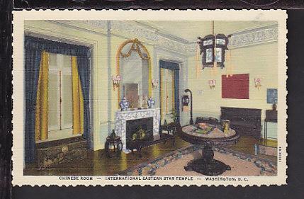 Chinese Room,Eastern Star Temple,Washington,DC Postcard 