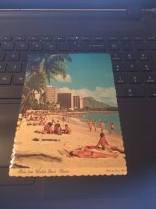 Vtg Postcard: Aloha Fro Waikiki Beach Hawaii