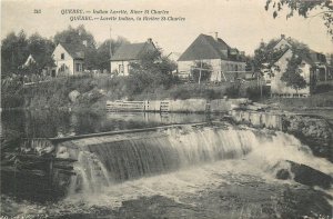 Quebec, Canada -- Indian Lorette, River St Charles Postcard. Waterfall