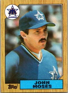 1987 Topps Baseball Card John Moses Seattle Mariners sk3336