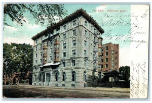 1907 The Elton Exterior Roadside Waterbury Connecticut CT Posted Trees Postcard