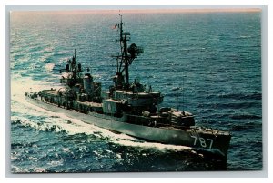 Vintage 1960's Military Postcard USS James E. Kyes Anti Submarine Destroyer