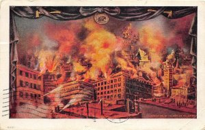 San Francisco California 1906 Disaster Postcard Fire Spion Kop Montana DPO