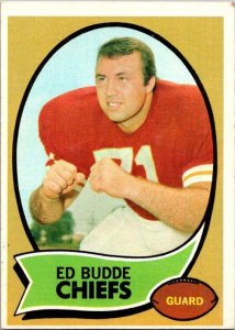 1970 Topps Football Card Ed Budde Kansas City Chiefs sk21502