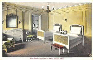 Boston MA Copley Plaza Hotel New Bed Room Advertising Postcard