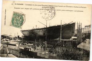 CPA St-NAZAIRE - Lancement du plus grand Paquebot transatlantique (222191)