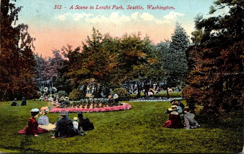 Washington Seattle Scene In Leschi Park 1915