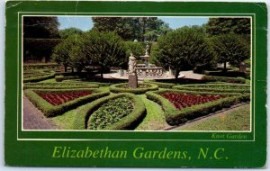 Postcard - Knot Garden, Elizabethan Gardens - Manteo, North Carolina