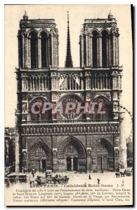 Postcard Old Paris Cathedrale Notre Dame