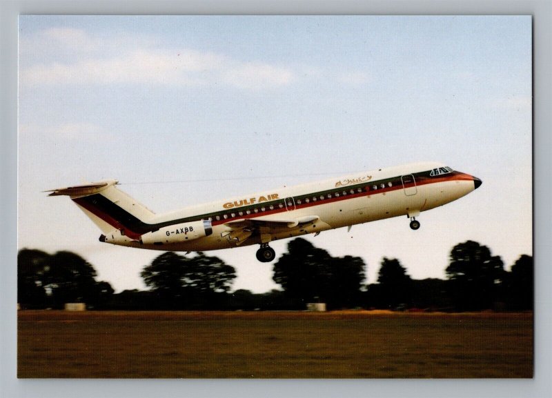 Airplane Postcard Gulf Air Airlines Bahrain BAC 1-11-409AY AH10