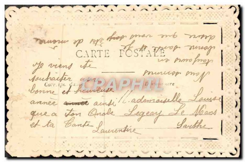 Old Postcard Fancy Embroidery Flowers