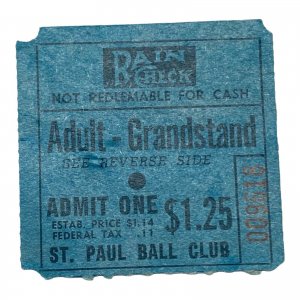 St. Paul Ball Club Baseball Adult Grandstand Raincheck