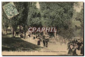 Old Postcard Paris Buttes Chaumont Walk Enfantine