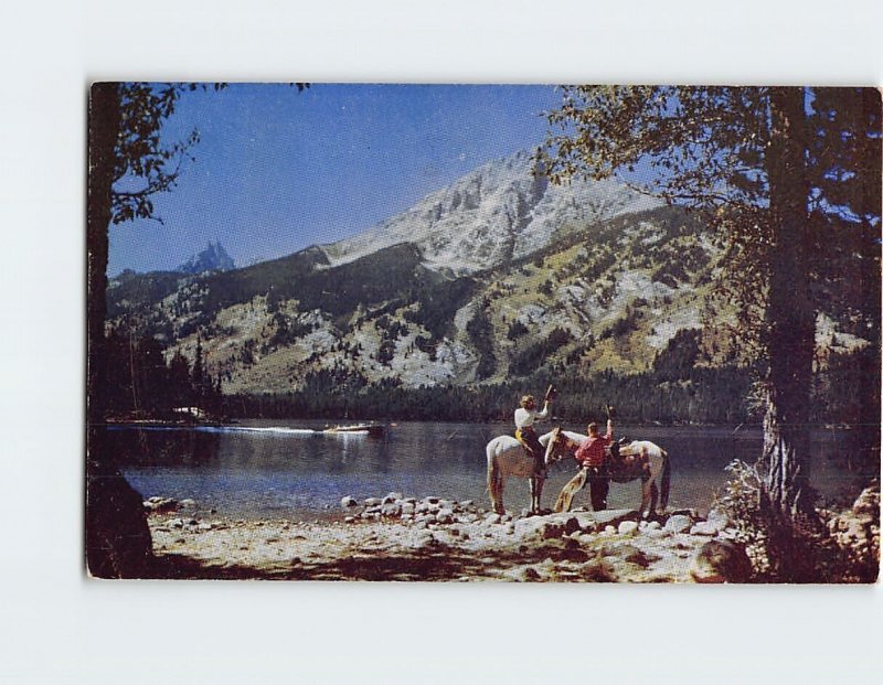 Postcard Picturesque Teton National Park Jenny Lake Wyoming USA