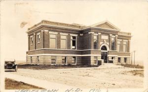 Jamestown North Dakota~Jamestown College Library Hall~Vintage Car~1916 RPPC