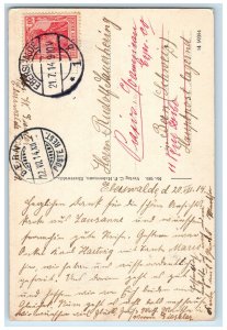 1914 Shipping Route Berlin Stettin Bridge Canal Eberswalde Germany Postcard