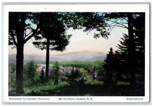 1939 Mt Cardigan Canaan New Hampshire NH Hand Colored Colonial Pharmacy Postcard 