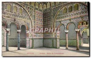 Old Postcard Sevilla Alcazr Embajadores Salon