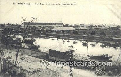 Les Casernes d'Infanterie, Vues des Docks Haiphong Vietnam, Viet Nam Unused 