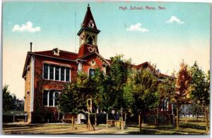 High School, Reno Nevada Vintage Postcard I02