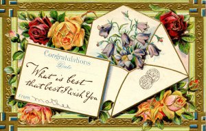 Greeting - Congratulations! (Embossed, Gold Foil)