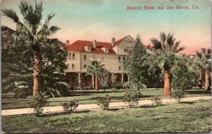 Hand Colored Postcard Masonic Home near San Gabriel, California~1137
