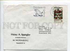 421828 GERMANY 1975 year Nurnberg dolphinarium ADVERTISING real posted COVER