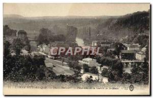 Postcard Old Thury Harcourt Panorama de la Gare and St. Benin