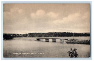 c1940's View Of Shaker Bridge Enfield New Hampshire NH Unposted Vintage Postcard 