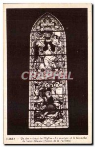 Postcard Old Flirey A stained glass church Martyrdom and the triumph of St. S...