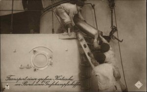 Artillery Shell WWI German Navy Sailors Publ in Kiel c1915 Real Photo Postcard