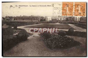 Old Postcard Deauville Casino and Normandy Hotel