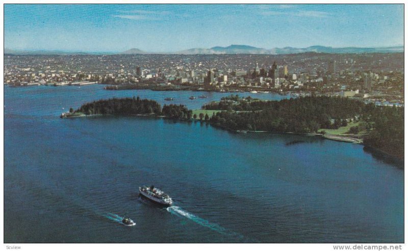 Aerial View of Harbour, Park and City, Vancouver, British Columbia, Canada, 4...