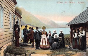 NORWAY NORGE~HILSEN fra NORGE BRYLLUP-WEDDING POSTCARD