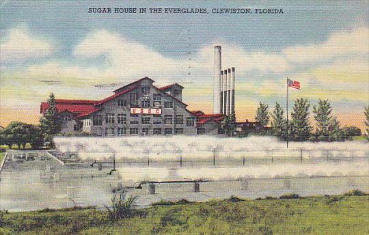 Florida Clewiston Sugar House In The Everglades 1949 Curteich