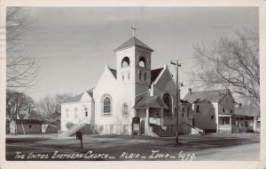United Brethren Church Albia Iowa 1956 RPPC Real Photo postcard